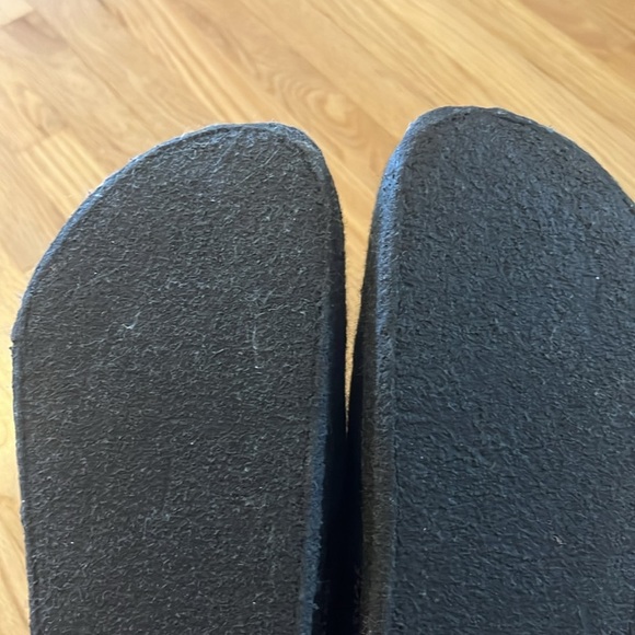 Birkenstock Blue Green Plaid Wool Felt Zermatt Shearling Slipper Sz 43 - Picture 5 of 12